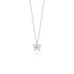 14K Solid Gold Textured Blossom Diamond Necklace