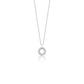 14K Solid Gold Infinity Halo Diamond Necklace