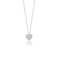 14K Solid Gold Layered Heart Diamond Necklace