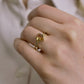 14K Solid Gold Drop Pear Cut Zultanite Ring