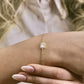 14K Solid Gold Baguette Bracelet Thin Chain