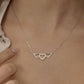 925 Sterling Silver Angel Winged Heart Necklace