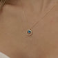 925 Sterling Silver Minimalist Evil Eye Bead Bagel Necklace