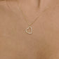 925 Sterling Silver Heart Pendant Love Necklace