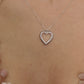 14K Solid Gold Fantasy Heart Necklace