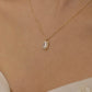 925 Sterling Silver Minimalist Baguette Necklace