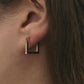 925 Sterling Silver Small Square Geometric Earrings