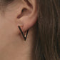 925 Sterling Silver Thin Triangle Geometric Earrings