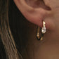 14K Solid Gold Teardrop Hoop Earrings