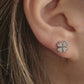 925 Sterling Silver Clover Stud Earrings