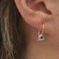 925 Sterling Silver Thin Evil Eye Halo Hook Earrings