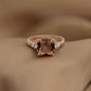 14K Solid Gold Square Princess Cut Zultanite Ring