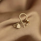 14K Solid Gold Heart Halo Hook Earrings