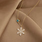 925 Sterling Silver Snowflake With Stones Necklace