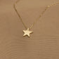 14K Solid Gold Minimalist Star Pendant Necklace