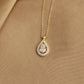 925 Sterling Silver Teardrop Pendant Necklace