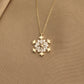 14K Solid Gold Small Snowflake Necklace