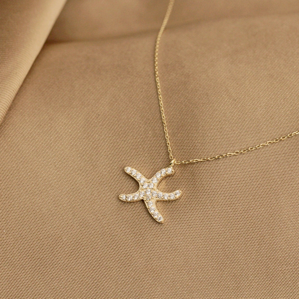 925 Sterling Silver Starfish Necklace