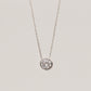 14K Solid Gold Solitaire Minimalist Necklace