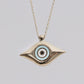 925 Sterling Silver Light Blue Evil Eye Necklace