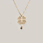 14K Solid Gold Small Clover Necklace