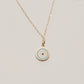 14K Solid Gold Double-Sided Evil Eye Necklace