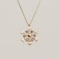 14K Solid Gold Small Snowflake Necklace