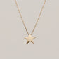 14K Solid Gold Minimalist Star Pendant Necklace