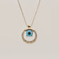 925 Sterling Silver Minimalist Evil Eye Bead Bagel Necklace