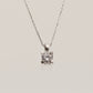 925 Sterling Silver Nail Charm Solitaire Stone Necklace