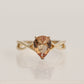 14K Solid Gold Drop Pear Cut Zultanite Ring