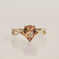 925 Sterling Silver Drop Pear Cut Zultanite Ring