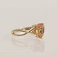 14K Solid Gold Drop Pear Cut Zultanite Ring