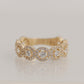 14K Solid Gold Olympic Eternity Wedding Band Ring