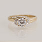 14K Solid Gold Dainty Fantasy Entourage Ring