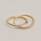 14K Solid Gold Big Twisted Earrings