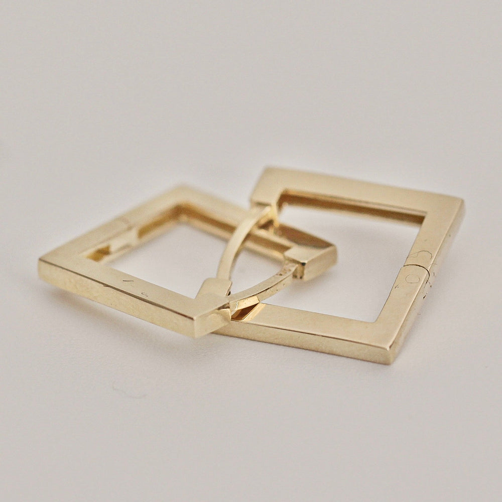 925 Sterling Silver Small Square Geometric Earrings