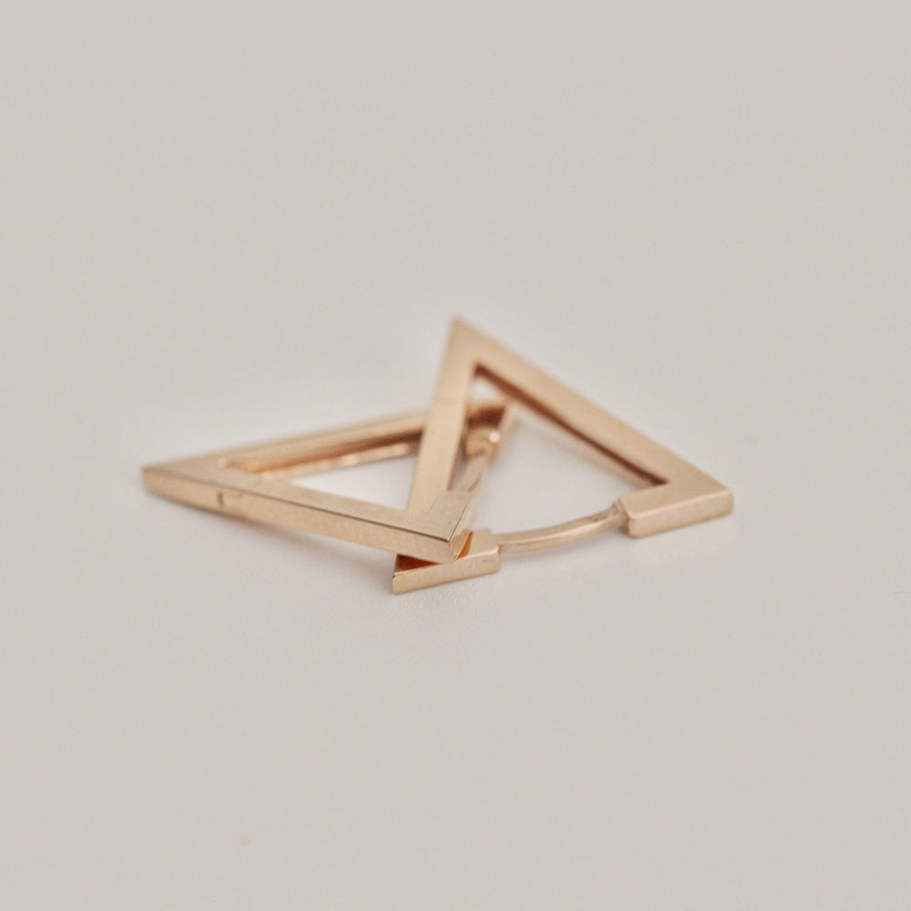 925 Sterling Silver Thin Triangle Geometric Earrings