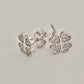 925 Sterling Silver Clover Stud Earrings