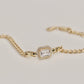 14K Solid Gold Baguette Bracelet Gourment Chain