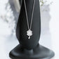 14K Solid Gold Lucky Charm Clover Diamond Necklace