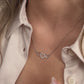 925 Sterling Silver Angel Winged Heart Necklace