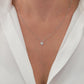 14K Solid Gold Textured Blossom Diamond Necklace