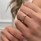 14K Solid Gold Minimalist Pink Heart Shaped Ring