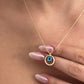 925 Sterling Silver Minimalist Evil Eye Bead Bagel Necklace