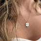 14K Solid Gold Plain Clover Necklace